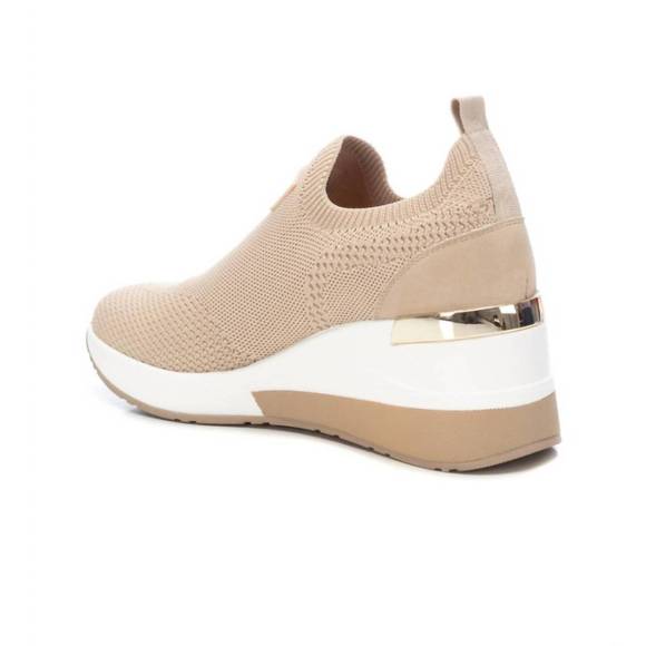 NEW XTI women's wedge sneakers in beige - Picture 3 of 4